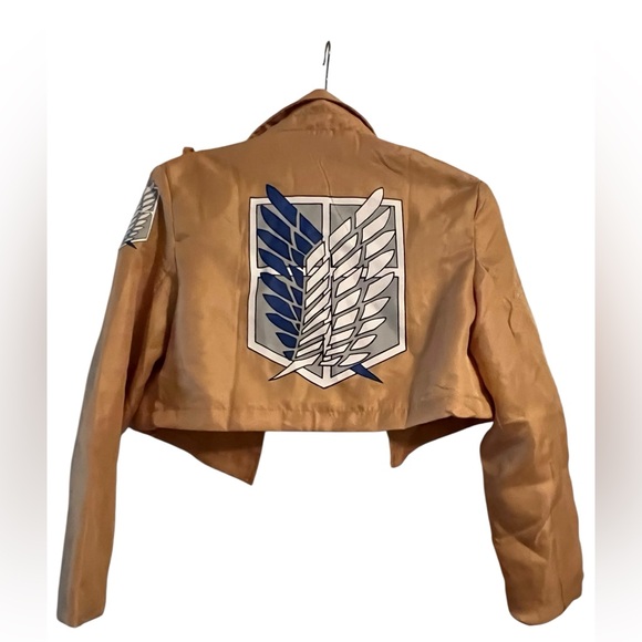 Long Sleeve Khaki Anime Cosplay Costume Jacket - Picture 5 of 7